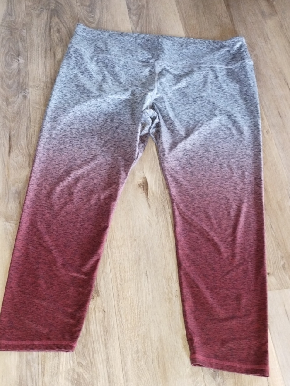 Maurices Gray to Burgundy Ombre Leggings